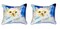 Pair of Betsy Drake `Junior the Cat` Indoor/Outdoor Pillows 16 In. X 20 In.